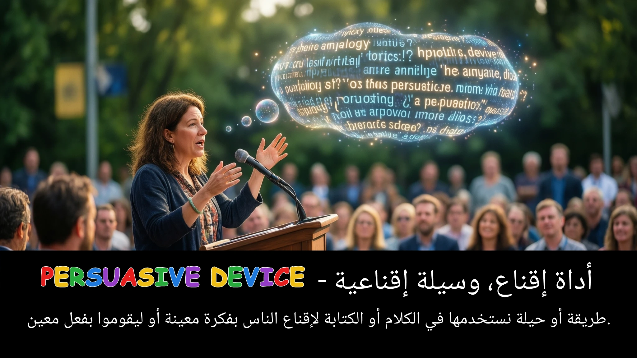 Arabic Illustration for persuasive device